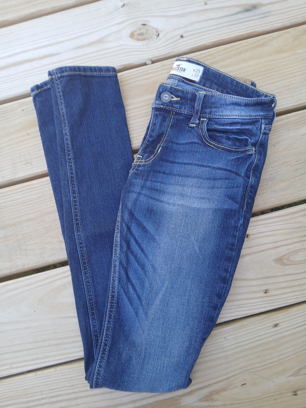 Hollister Women's Dark Blue Skinny Jeans